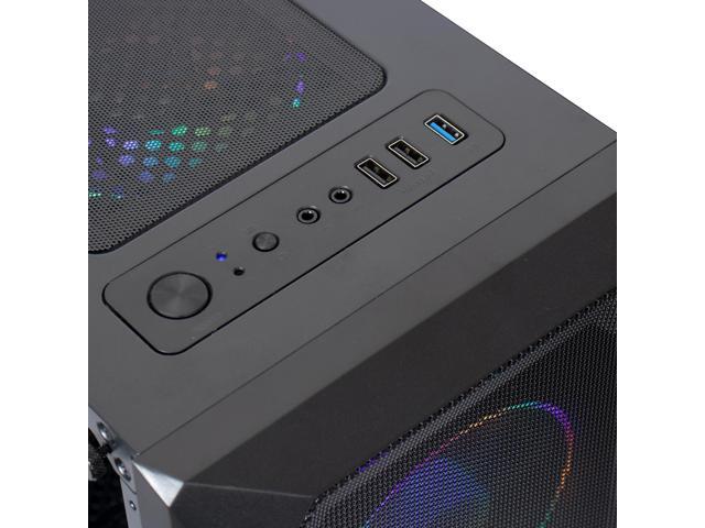 MXZ Gaming PC Computer AMD Ryzen 5 5500 3.6GHz, RTX 3060, B450M,16GB DDR4 3200,NVME 1T SSD, 6RGB Fans, WIFI & Win 11 Pro Ready, Gamer Desktop...