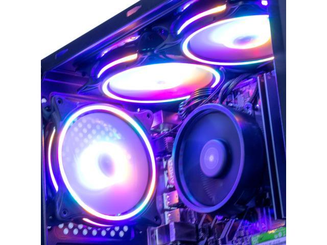 MXZ Gaming PC Computer AMD Ryzen 5 5500 3.6GHz,GeForce RTX 4060,16GB DDR4 3200,NVME 1 TB SSD, 6RGB Fans, WIFI & Win 11 Pro Ready, Gamer Desktop...