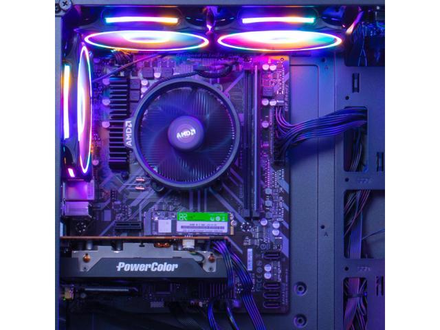 MXZ Gaming PC Computer, AMD Ryzen 5 3500X,RX 6500XT,8GB DDR4, NVME M2 500GB, 5 RGB Fans, Windows 11 Pro Ready to Use, Gamer Desktop Computer (R5...