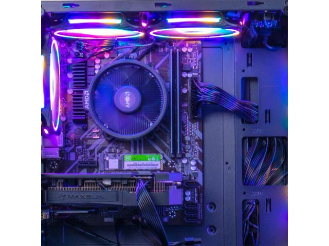 MXZ Gaming PC Computer AMD Ryzen 5 3600, GeForce RTX 2060, 8GB*2(16GB) DDR4, NVME M2 500GB, 5 RGB Fans, Windows 11 Pro Ready to Use, Gamer Desktop...