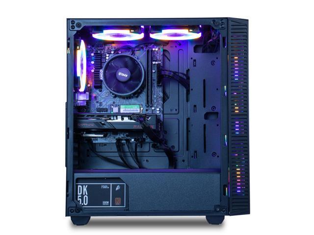 MXZ Gaming PC Desktop Computer, AMD Ryzen 5 4500 3.6GHz, GeForce RTX 3060,16GB(8G*2) DDR4, NVME 500GB SSD, 6RGB Fans, Win 11 Pro Ready, Gamer...