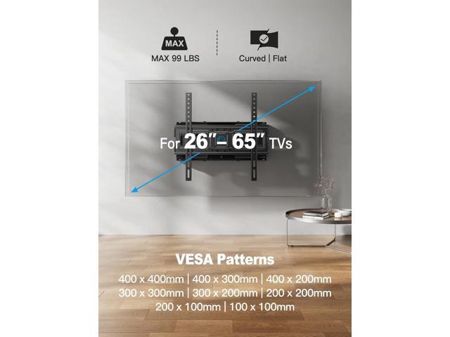 Pipishell TV Wall Mount for 26-65 inch LED LCD OLED 4K TVs up to 99lbs, Full Motion TV Mount Bracket Articulating Swivel Extension Tilting Leveling...