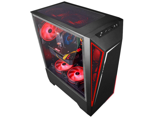 IPASON - Gaming Desktop - Ryzen5 2600 up to 3.9GHz - GTX1050Ti 4GB - 8GB DDR4 3200MHz - 256GB SSD - 550W Power supply - Windows 10 home - RGB FANS...