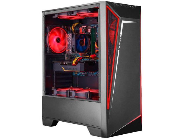 IPASON - Gaming Desktop - Ryzen5 2600 up to 3.9GHz - GTX1050Ti 4GB - 8GB DDR4 3200MHz - 256GB SSD - 550W Power supply - Windows 10 home - RGB FANS...