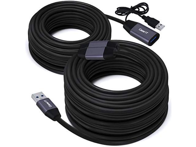 gearit 50 feet usb 3.0 superspeed active extension cable with signal booster repeater cable type a male to female repeater - up to 5gb transfer.