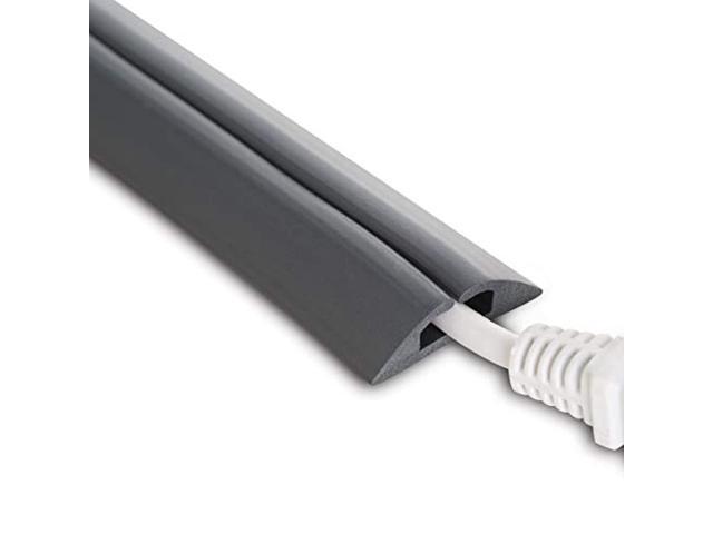 ut wire utw-cpm5-gy compact cord protector with single channel, 5', grey
