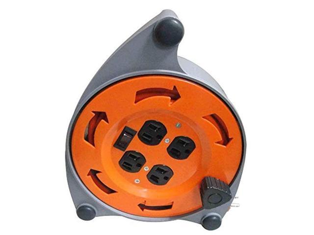 HDX CR-002 20 ft. 16/3 Retractable Extension Cord Reel with 4-Outlets