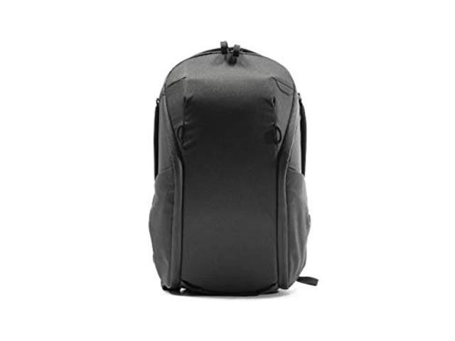 peak design everyday backpack zip 20l black, carry-on backpack with laptop sleeve (bedbz-20-bk-2)