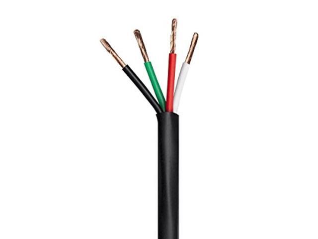 Monoprice Speaker Wire, CMP Rated, 4-Conductor, 14AWG, 250ft, Black