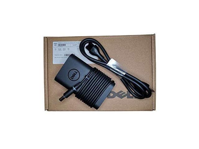official laptop charger 65w watt ac power adapter include 3 prong power code - 0g4x7t la65nm130 - retail packing for dell