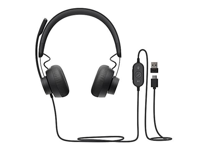 Logitech - Zone Wired Noise Cancelling On-Ear Headset for Microsoft Teams - Graphite - image 4