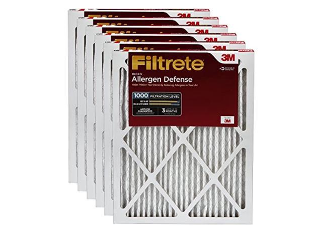 filtrete micro allergen defense hvac air filter, guaranteed airflow up to 90 days, mpr 1000, 20 x 20 x 1, 6-pack