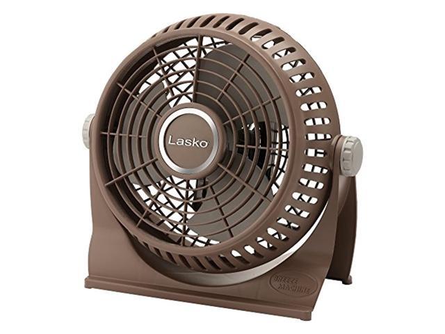 lasko 505 small desk fan with10-inch pivoting head, portable electric plug-in table fan creates a quiet personal cooling breeze, ideal for travel,...
