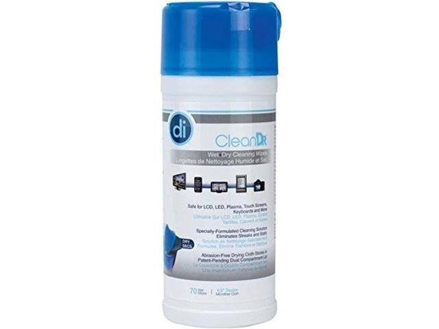 Digital Innovations 40308 Cleandr Wet/Dry Wipes, 70-Ct