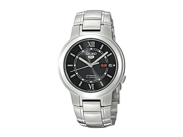 seiko men's quartz watch with stainless-steel strap, silver, 22 (model: snka23k1s)