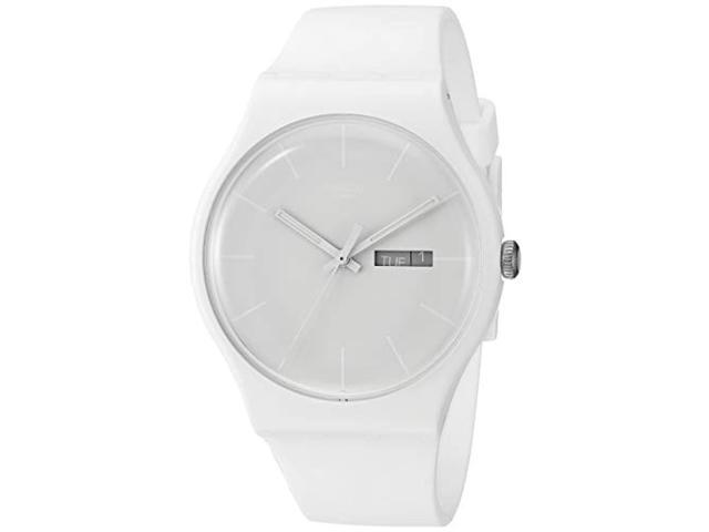 UPC 818019011395 product image for swatch unisex suow701 quartz plastic white dial watch | upcitemdb.com