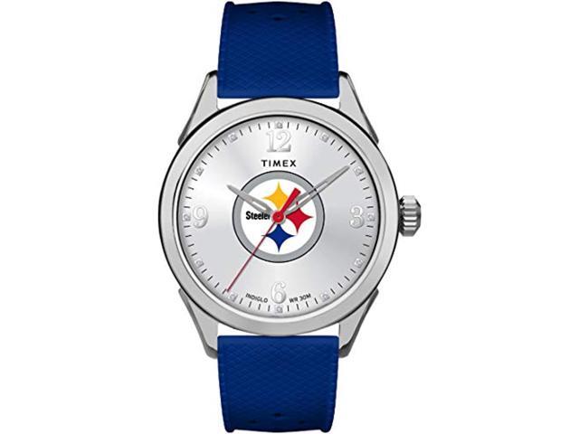 Athena Royal Blue Pittsburgh Steelers Women's Timex Watch Silver-Tone/Blue/White