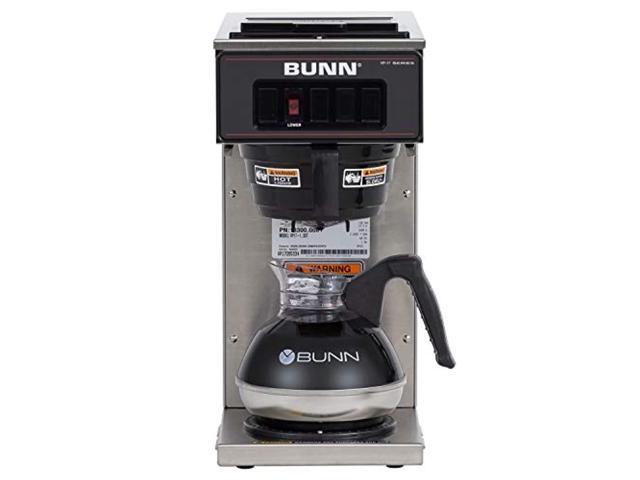 BUNN 12-Cups Stainless Pourover Coffee Brewer With 1 Lower Warmer (13300.0001)