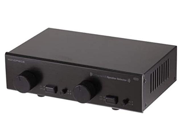 Monoprice Dual Source 2-Channel A/B Speaker Selector With Volume Control, Up To 100 Watts Per Channel