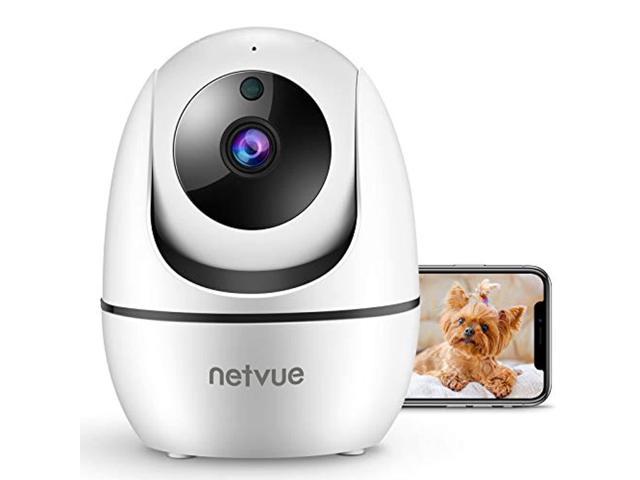 netvue indoor camera, 1080p fhd 2.4ghz wifi pet camera, home camera for pet/baby/nanny, dog camera 2-way audio, indoor security camera night.
