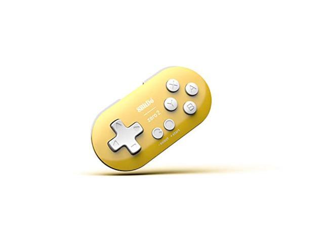 8bitdo zero 2 bluetooth gamepad keychain sized mini controller for switch, windows, android, macos & raspberry pi(yellow edition) - nintendo switch