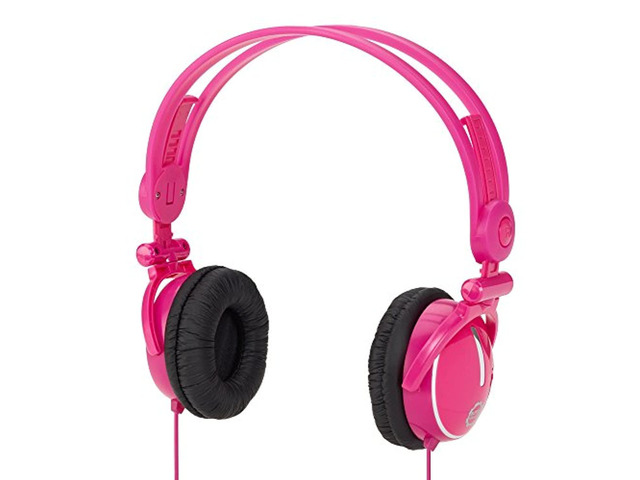 UPC 187096000104 product image for kidz gear fold-flat travel headphones - pink | upcitemdb.com