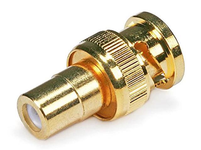 Monoprice BNC Male to RCA Female Adapter - Gold Plated Male Twist Lock