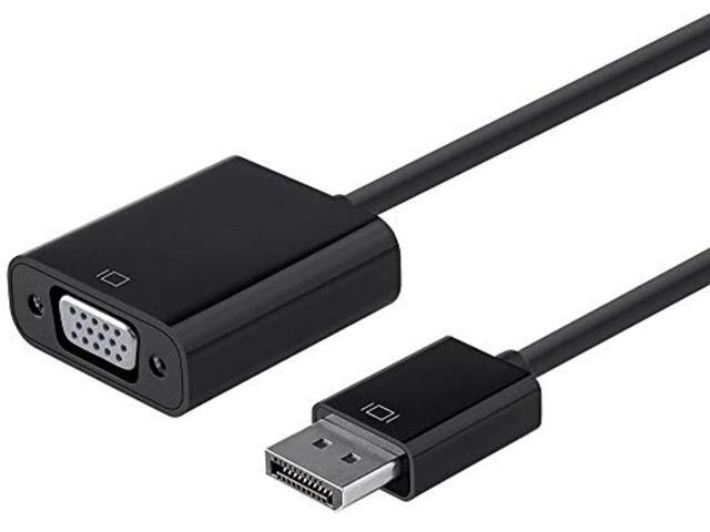 Monoprice DisplayPort 1.2a to VGA Active Adapter - Black, For HDTV, Projector, Computer, Monitor Desktop, Laptop, PC