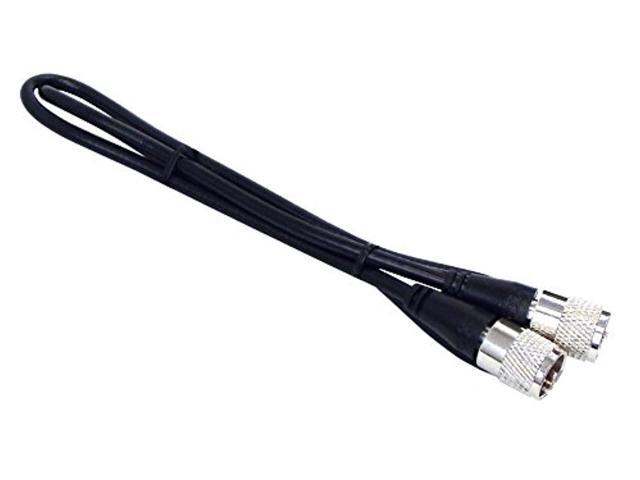 kalibur 1.5 foot black rg8x coax cable assembly with molded pl259 connectors on each end