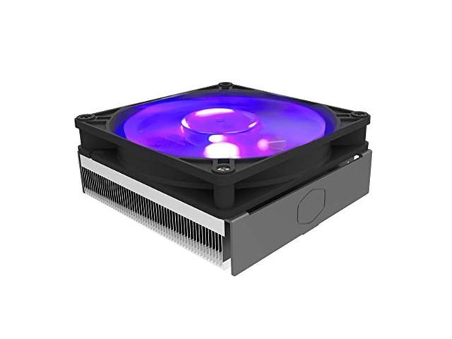 cooler master masterair g200p low-profile cpu cooling system - 39.5mm mini-itx/sff clearance, high-performance 92mm rgb fan, 2 copper heat pipes.