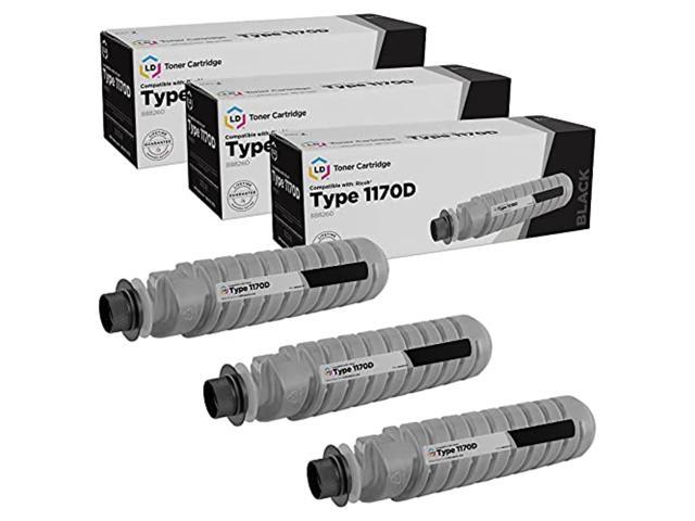 LD Compatible Toner Cartridge Replacement for Ricoh 888260 Type 1170D (Black, 3-Pack) Compatible with Ricoh 1515 MP161 MP171 MP201 DSM415 DSM516...