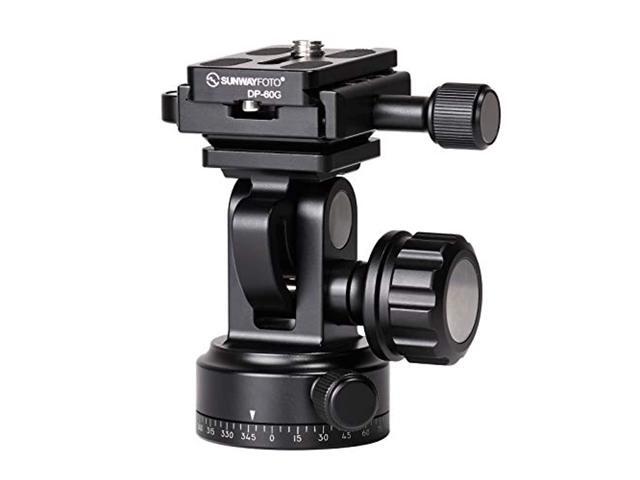 sunwayfoto dt-02d50 monopod tilt head with clamp, 26.45lbs capacity