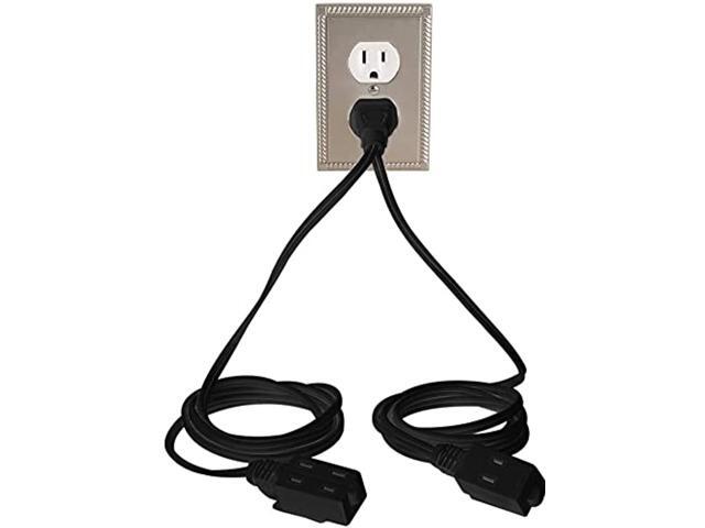 double ended extension cord - black