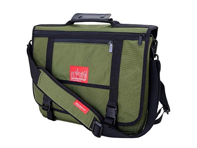manhattan portage the walstreeter with back zipper, olive, one size