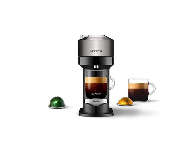 nespresso vertuo next coffee and espresso machine by breville, dark chrome