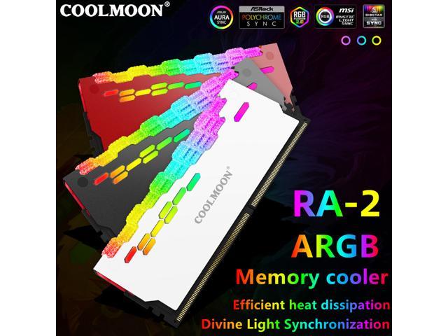 RA-2 Dragon Armor memory radiator 5V ARGB Shenguang Synchronous Symphony Memory Stick Luminous Shell, 5v 3pin argb, memory bar heat sink