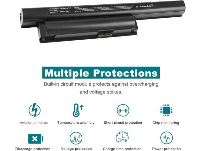 Futurebatt 6Cell Laptop Battery for Sony Vaio VGP-BPS22 VGP-BPS22A VGP-BPL22 VGP-BPS22/A VPC-E1Z1E VPC-EA