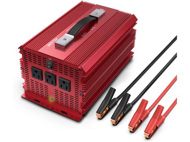 BESTEK 2000W Power Inverter 3 AC Outlets DC 12V to 110V AC Car Power Converter for Camping Outdoor Power Supply photo