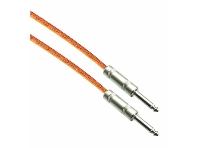 NEON ORANGE Designer Series Guitar Cables - 1/4' Straight to Straight