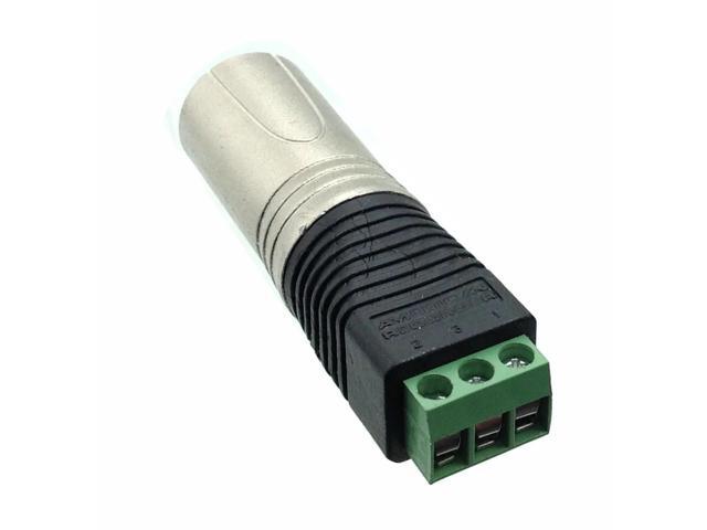 3 Pin Male XLR to Screw Terminal Adapter