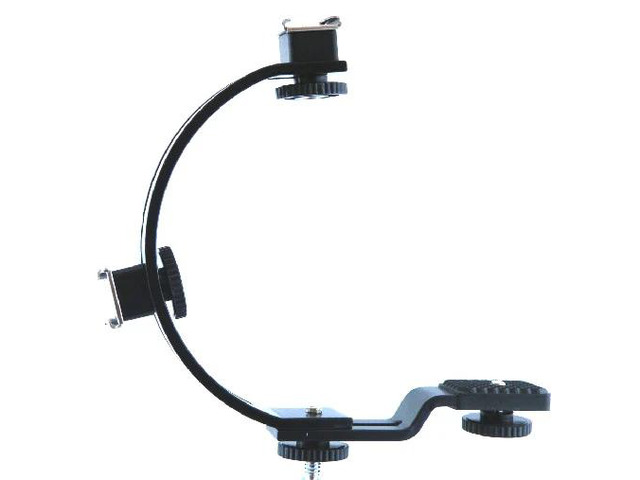 SMART BRACKET 6' C Shaped Camera Bracket with 2 adjustable shoe mounts