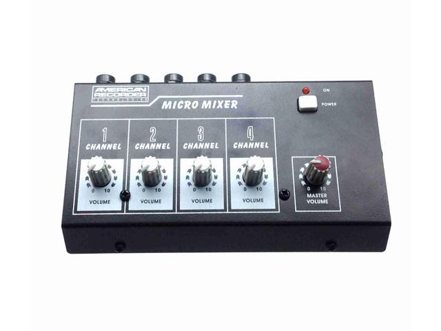 AMERICAN RECORDER 4 Channel, Battery Powered Mini Mixer
