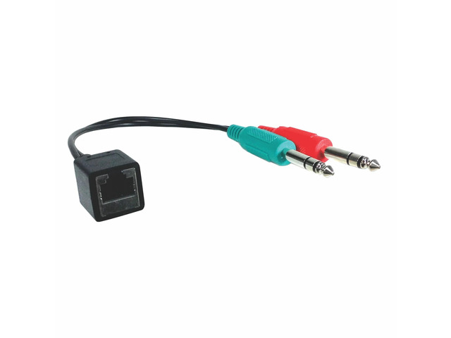 RJ45 (female) to Dual 1/4 inch TRS (male) Adapter Cable for AXIA