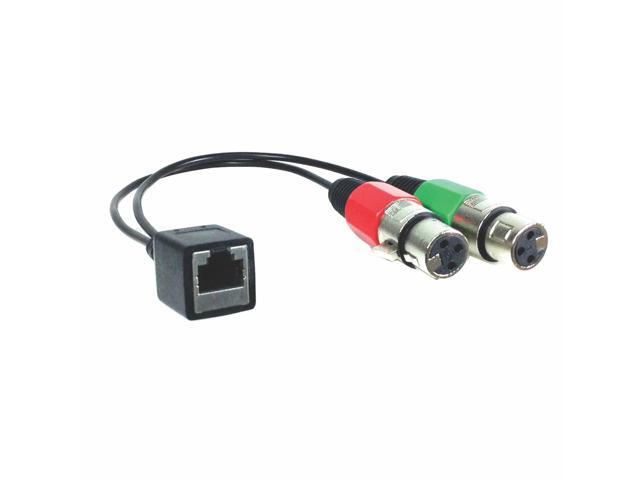 RJ45 (female) to Dual XLR (female) Adapter Cable for AXIA