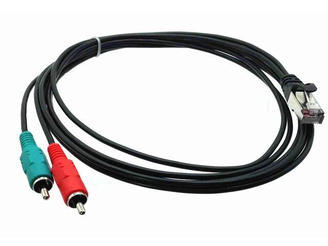 AMERICAN RECORDER RJ45 (male) to Dual RCA (male) Cable for AXIA - 6 feet