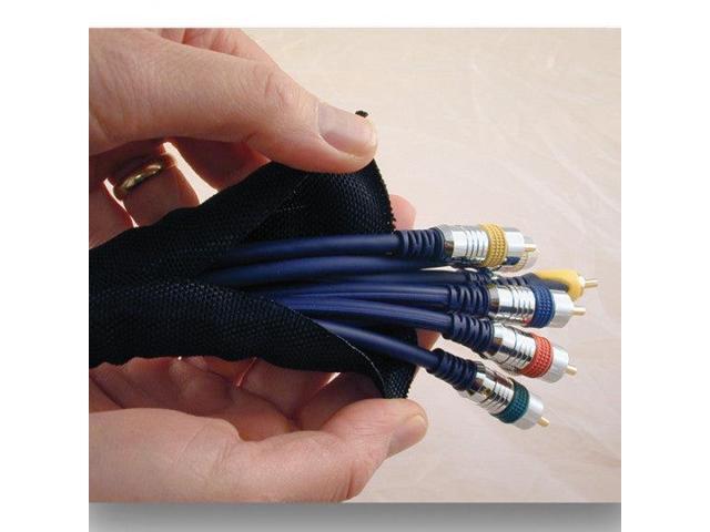 1.5 inch SNAKESKIN Wire & Cable Cover - black - 25 feet