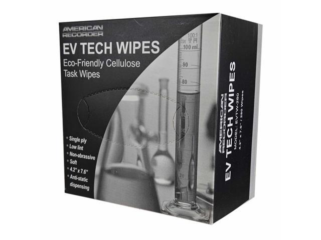 AMERICAN RECORDER Eco-friendly Cellulose EV TECH TASK WIPES - 4.2 inch x 7.6 inch, box of 280