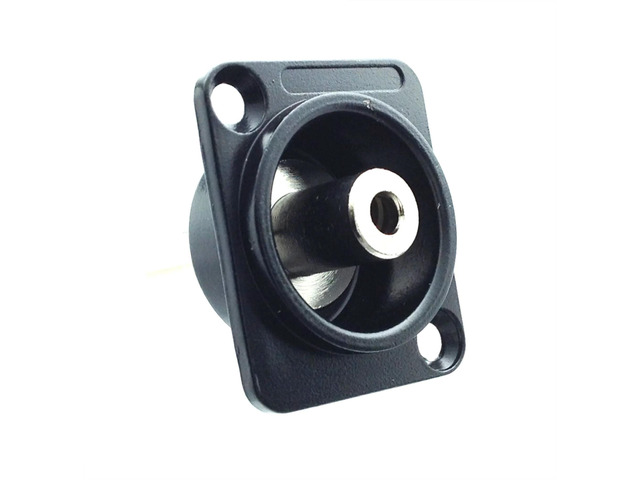 AMERICAN RECORDER Pass Through 3.5mm TRS Female D Type Chassis Panel Mount