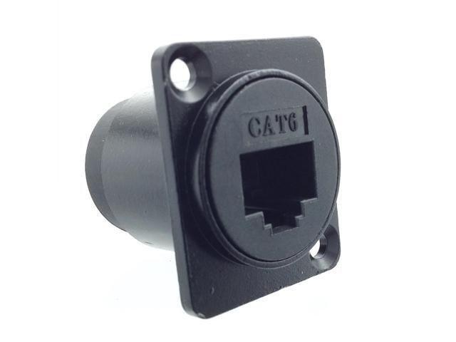 AMERICAN RECORDER Pass Through RJ45 CAT6 D Type Chassis Panel Mount