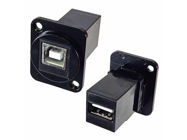 AMERICAN RECORDER Pass Through USB 2.0 B to A pass through D Type Chassis Panel Mount
